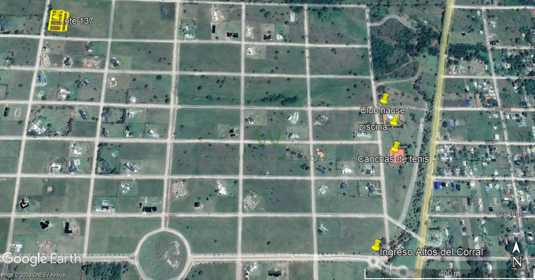 Terreno Altos del Corral 2523m2 en esquina, barrio cerrado , guardia las 24 hs