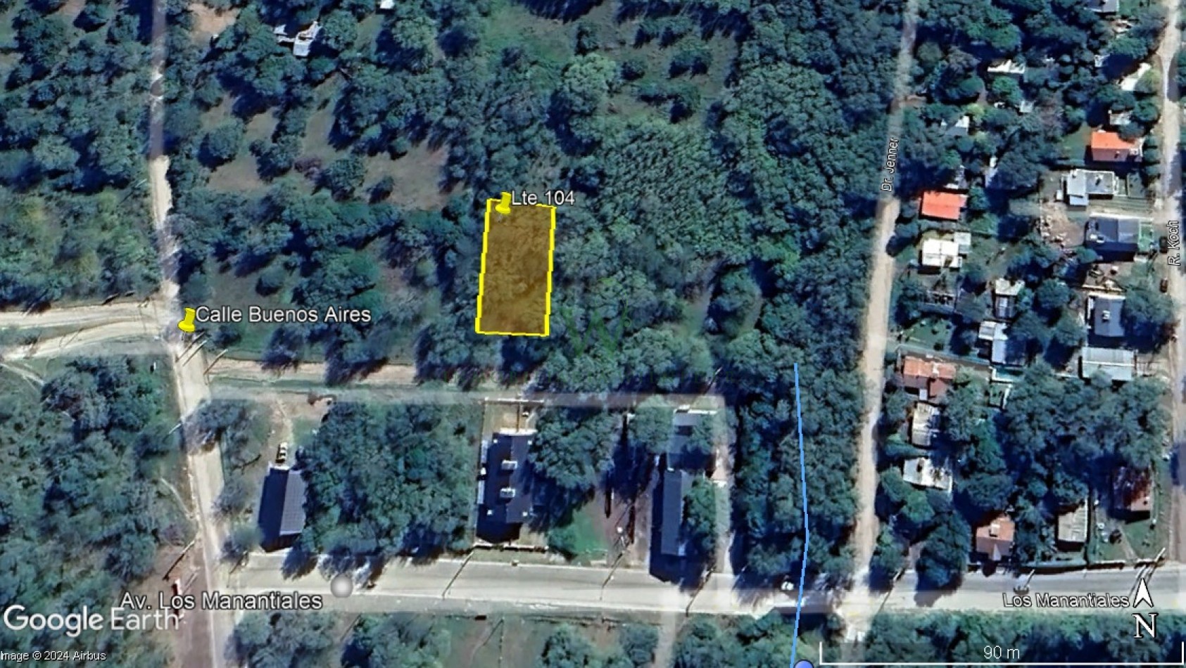 Terreno 870m2 con Gas natural a 100m de Av. Los Manantiales 
