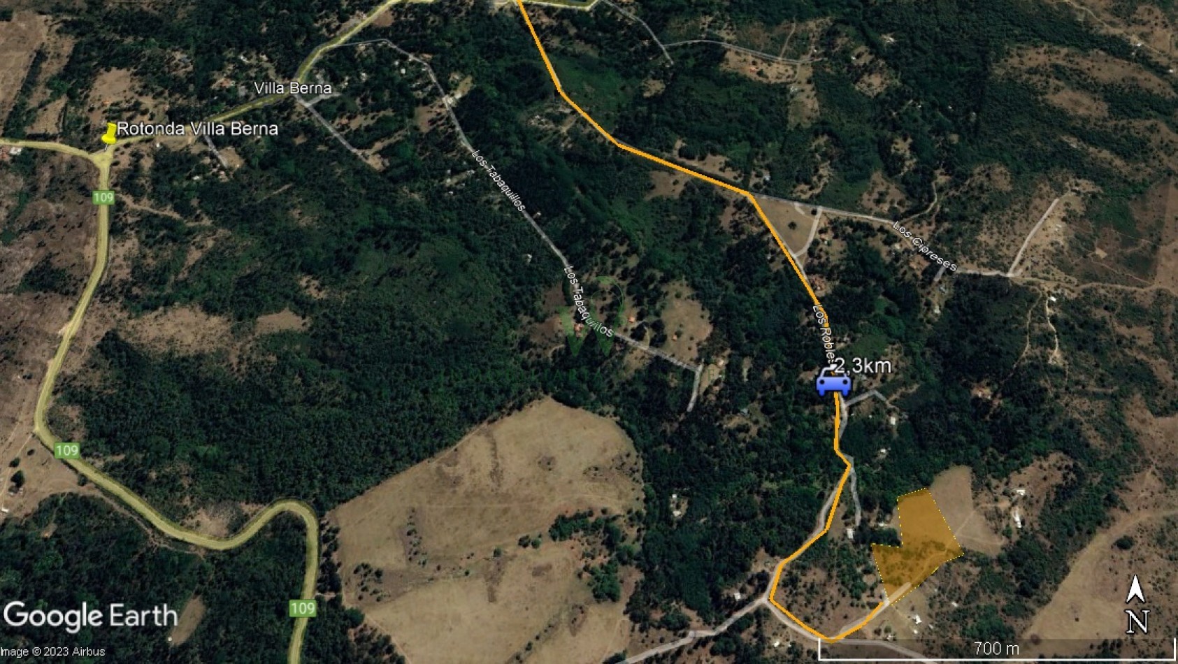 Villa Berna.Fraccion 2ha 4200m2, colinda con arroyo de agua permanente