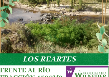 Terreno 4500m2 frente al rio Los Reartes, Capilla Vieja 